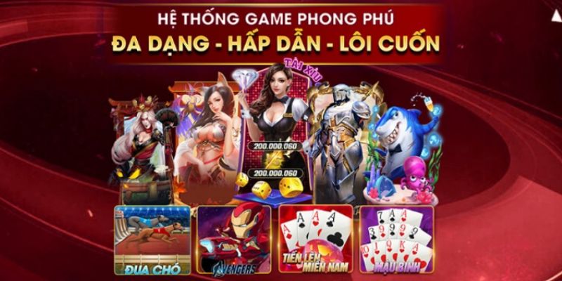 Hệ thống game đa dạng, hấp dẫn và lôi cuốn